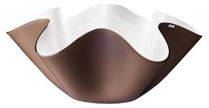 Portavino da tavolo in cristallo acrilico LIke Water 48,5xh20 cm 6 bottiglie marrone satinato