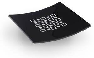 Vuotatasche domino nero, dimensioni 22,5x22,5xH5,5 cm, peso 0,3 kg, spessore 5 mm
