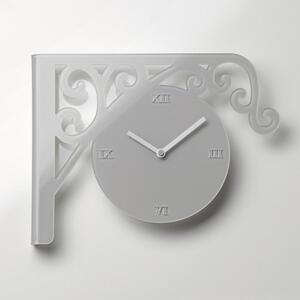 Orologio da Muro Station bicolore con movimento al quarzo 42x33 cm Orologio da entrambi i lati tortora