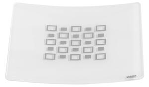 Vuotatasche domino bianco, dimensioni 22,5x22,5xH5,5 cm, peso 0,3 kg, spessore 5 mm