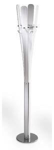 Appendiabiti in plexi 11 PUNTODUE con struttura in acciaio cm 30x30xh180,5 cm Bianco