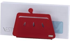 Portatovaglioli, Portaposta Verticale BETTY 12x5,5xh8 cm - spessore 5 mm colore Rosso