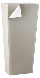 Portaombrelli ECO 28x16.5xh60 cm in plexiglas bicolore Tortora Bianco con curvatura a mano