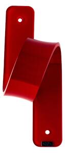 Appendino, Appendiabiti da parte in Plexiglas Undici 2 Dimensioni 8x9xh 21,5cm con pomello in ottone cromato colore rosso