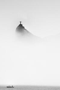 Fotografia artistica Cristo in the mist, Trevor Cole, (26.7 x 40 cm)
