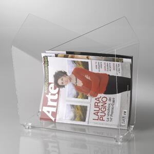 Portariviste in plexiglas 32x12,5xh37 cm FREEDOM tagliato al laser Trasparente