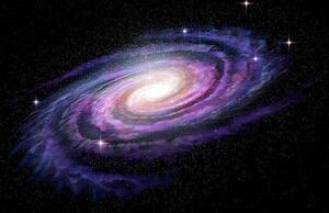 Fotografia artistica Spiral Galaxy in deep spcae 3d illustration, alex-mit, (40 x 26.7 cm)
