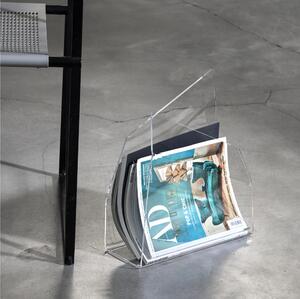 Portariviste ECO in plexi trasparente 38x16,5x25h piegato a mano trasparente