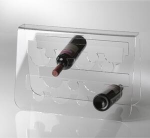 Portabottiglie da Terra CANTINA 52x24.5xh36.5 cm contiene fino ad 8 bottiglie in Plexiglas trasparente