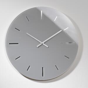 Orologio da muro tondo in plexi bicolore R 2 BIG con fondo argento specchio 65x1.2 cm Spessore plexi mm 5. Avorio