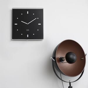Orologio da muro Quadrato H 24 35x35 cm in plexiglas trasparente lancette e numeri bianchi