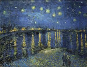Vincent van Gogh - Stampa artistica Notte stellata sul Rodano, (40 x 30 cm)