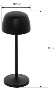 Lindby Lampada da tavolo LED Arietty, nero, set di 3, alluminio