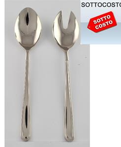 Coppia insalata Medea , in Acciaio inox 18.10 (AISI 304) 26 cm , manici in acciaio in busta di nylon