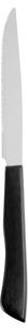 Coltello da Bistecca manico ACRILICO ZAK 230 mm in acciaio inox 18.10 lucido adatto all'uso in Lavastoviglie
