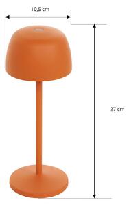 Lindby Arietty Lampada da tavolo LED ricaricabile, arancione, set di 2