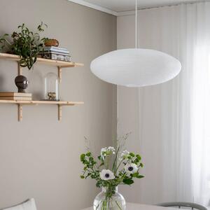 PR Home lampada a sospensione Yuni, bianca, Ø 60 cm, sospensione bianca