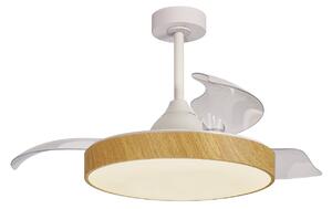 Mantra Iluminación Ventilatore da soffitto Alaska in legno DC silenzioso Ø 106 cm CCT