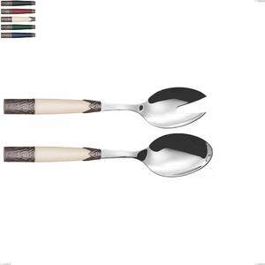 Coppia insalata Aria, acciaio 18/10 aisi304 colorato Dimensioni 233 mm manico in Acrilico e Metallo