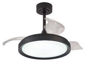 Mantra Iluminación Ventilatore da soffitto Mistral Mini nero DC silenzioso Ø91cm CCT