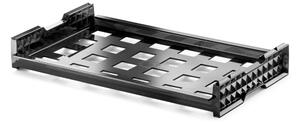 Vassoio trasparente infrangibile ed impilabile con Fori quadrati 45x45 mm per uso contract in Tritan 53x32.5xh7.5 cm colore Nero