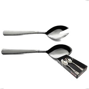 Confezione vetrina 2 pezzi insalata bavaria, Acciaio inox (Aisi 304) lucido stile classico
