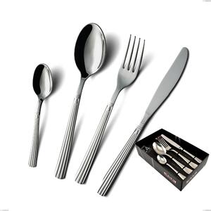 Servizio Posate 24 Pezzi BAVARIA in acciaio inox 18/10 lucidato a specchio 2,0 mm di spessore in confezione vetrina- posate