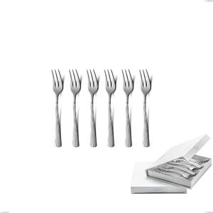 Confezione a libro 6 pezzi forchette dolce bavaria, Acciaio inox (Aisi 304) lucido stile classico
