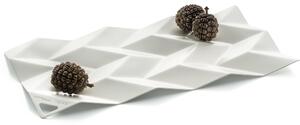Centrotavola in acciaio inox 18/10 Small BD10 28,5x14 cm verniciato Bianco Gesso