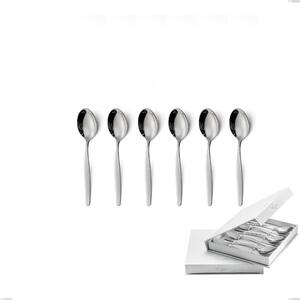 Confezione a libro 6 pezzi cucchiaini caff� Beme acciaio 18/O (ASI 430 )Nichel Free, spessore 2 mm Finitura cromo lucido