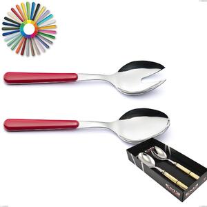 Confezione vetrina 2 pezzi insalata Brio, Acciaio inox 18.c (AISI 430), manici in abs