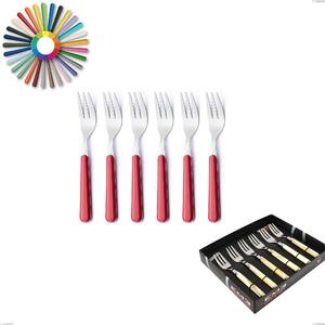Confezione vetrina 6 pezzi forchette dolce Brio, Acciaio inox 18.c (AISI 430), manici in abs
