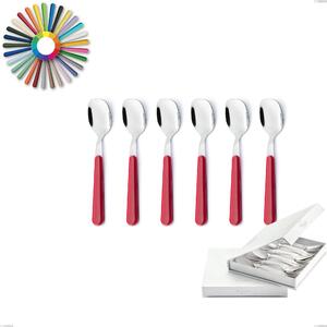 Confezione a libro 6 pezzi cucchiaini gelato Brio, Acciaio inox 18.c (AISI 430), manici in abs