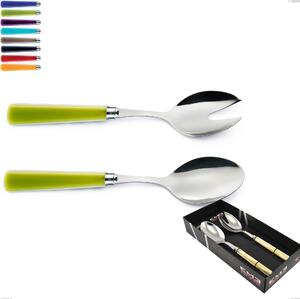 Confezione vetrina 2 pezzi insalata candy eme, Acciaio 18/10 AISI 304 Lucido manicatura acrilico
