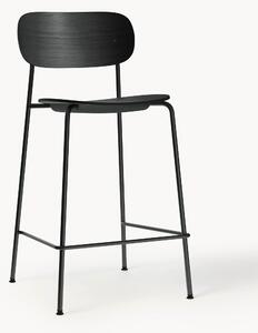 Sedia alta in metallo e legno Co