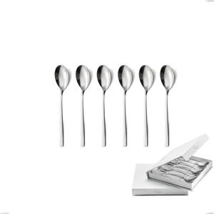Confezione a libro 6 pezzi cucchiaini caff� celine, Acciaio inox Aisi 304 lucido, spessore 4.5 mm