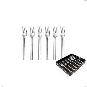 Confezione vetrina 6 pezzi forchettine dolce Chef Versus, Acciaio 18/10 (aisi 304) Acciaio 18/10 Sabbiato, spessore 4 mm mm