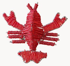 Portatovaglioli con perle di vetro Lobster 2 pz