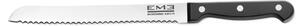 Coltello da pane Rodeo realizzato in acciaio 18/10, 32 cm lunghezza lucidato a specchio. in busta di Nylon