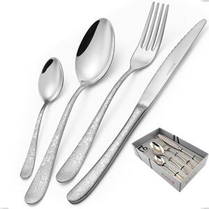 Confezione vetrina 16 pezzi Charme Pechino, Acciaio 18/10 Inox Lucido con incisione al laser, spessore 2,5 mm mm