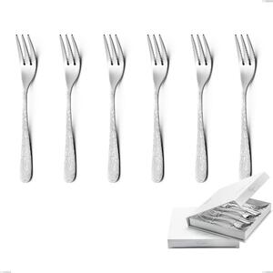 Confezione a libro 6 pezzi forchette dolce Charme Pechino, Acciaio 18/10 Inox Lucido con incisione al laser, spessore 2,5 mm mm
