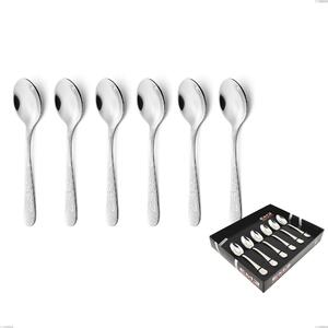 Confezione vetrina 6 pezzi moka Charme Pechino, Acciaio 18/10 Inox Lucido con incisione al laser, spessore 2,5 mm mm