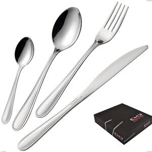 Set di posate 75 pezzi City in confezione regalo coltello economico, Inox 18.10 (Aisi304), spessore 1.8 mm