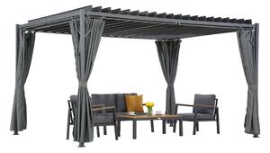 Pergola antracite Tasos 3x6m con tende Garden Point