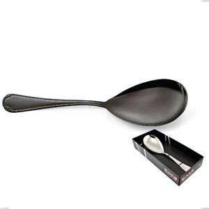 Confezione vetrina 1 pezzi pala riso Domus Black , Acciaio 18/10, spessore 3 mm