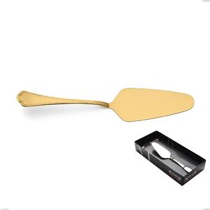 Confezione vetrina 1 pezzo pala torta Domus Gold, Acciaio 18/10, spessore 3 mm