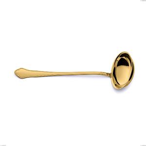 Mestolo Domus Gold, Acciaio 18/10, lunghezza 290 mm spessore 3 mm trattamento PVD Gold