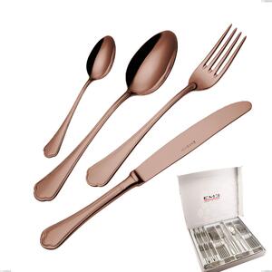 Cofanetto 24 pezzi Domus Chocolate, Acciaio 18/10, spessore 3 mm