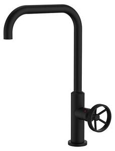 Edouard Rousseau - INDUSTRIAL Sink Mixer - Black (red handle included)