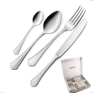 Cofanetto 24 pezzi Domus Silver, Acciaio 18/10, spessore 3 mm